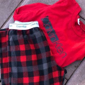 Calvin Klein boys fleece pajamas